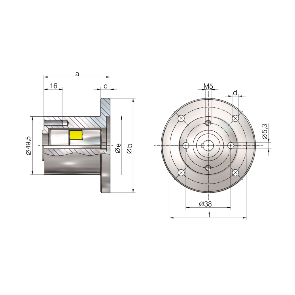 Motor flanşlar 2,5 - 1000 kN | ZIMM
