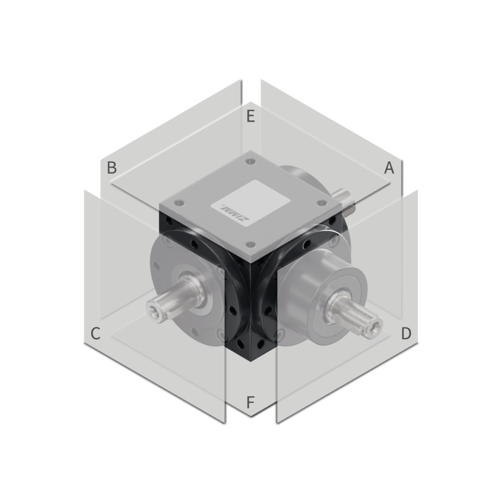 ZK Konik dişli redüktörler | Sabitlenme (montaj tarafı)